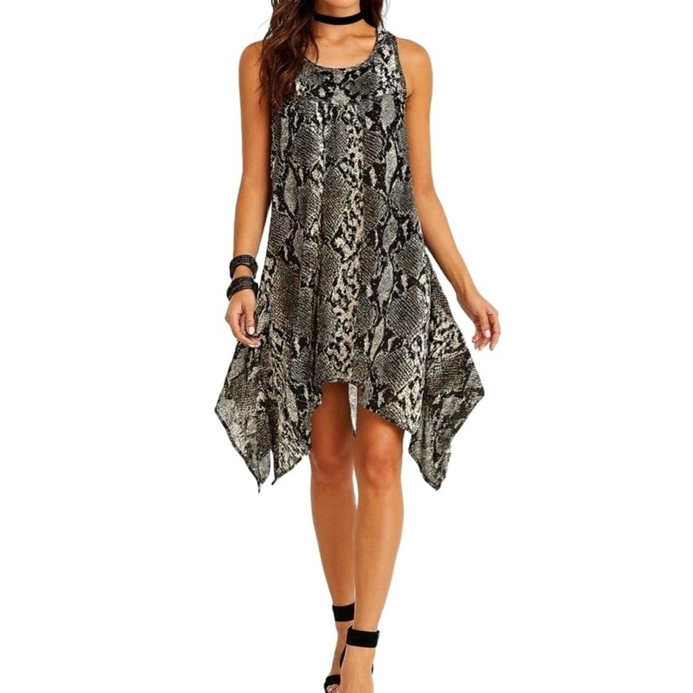 Isabella Rodriguez Dress Womans Small Snake  Scoop Neck Pockets Sleeveless NWT‎